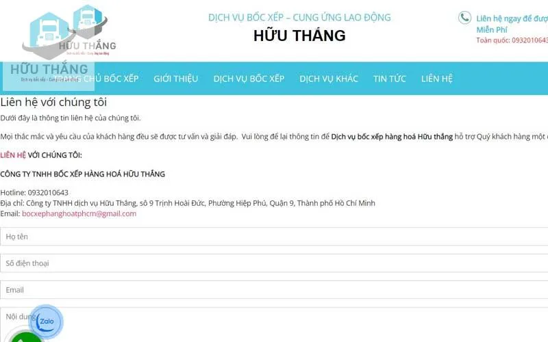 Những cơ sở của công ty bốc xếp Hữu Thắng